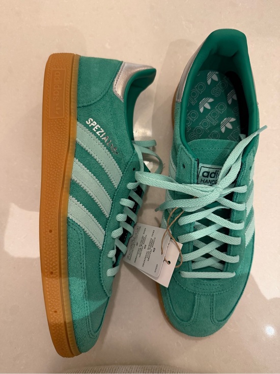 adidas Shoes - adidas Spezial Suede Sneakers in green/teal with Gum Sole